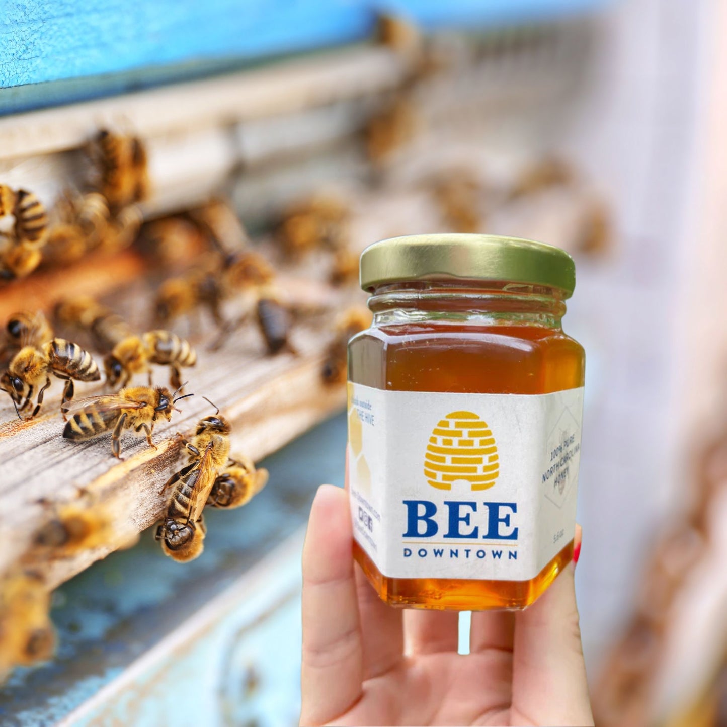 5.6oz Bee Downtown Honey