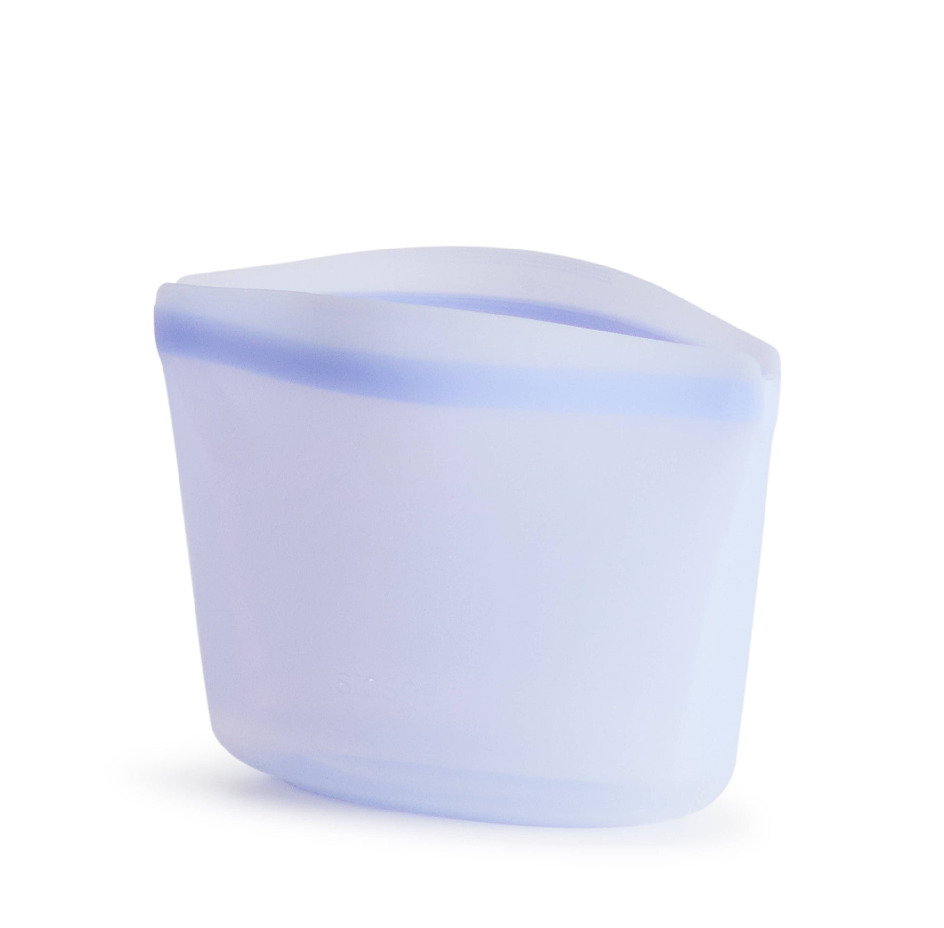 Stasher reusable silicone bags and bowls in sandwich (7.5 x 7 in), bowl (2-cup, 7.5 x 5 in), snack (7.5 x 4.5 in), and stand-up mini (8.5 x 7 x 3.5 in) sizes. Leakproof, plastic-free, and microwave-safe—perfect for meal prep, food storage, and travel.