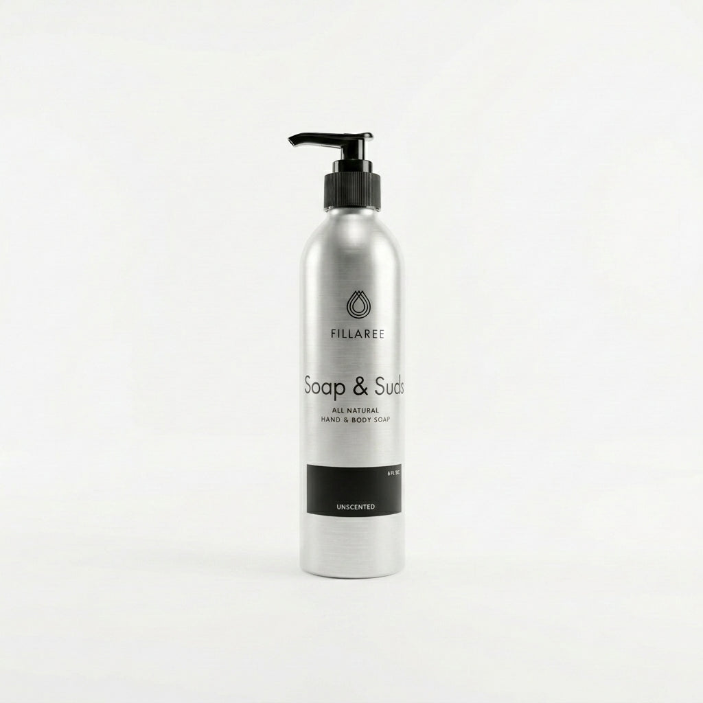 Soap & Suds – 8 oz Refillable Bottle