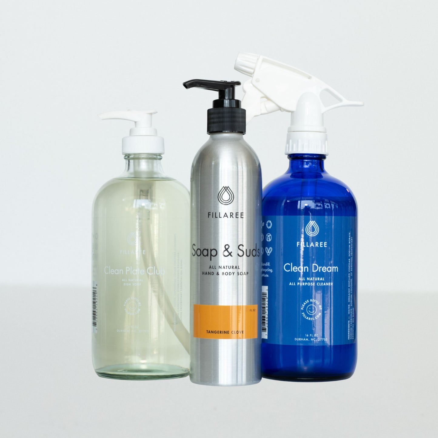Fillaree Refillable Trio – Clean Home, Happy Planet