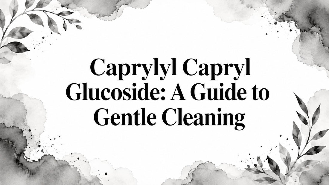 Caprylyl Capryl Glucoside: A Guide to Gentle Cleaning