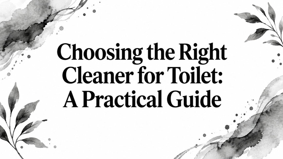 Choosing the Right Cleaner for Toilet: A Practical Guide