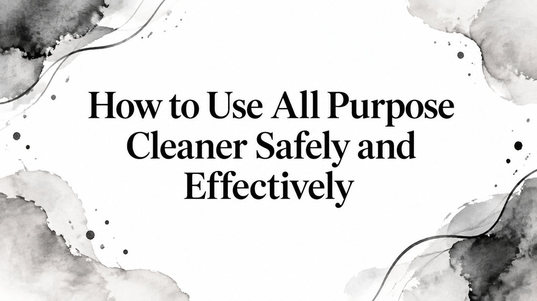 How to Use All Purpose Cleaner Safely and Effectively