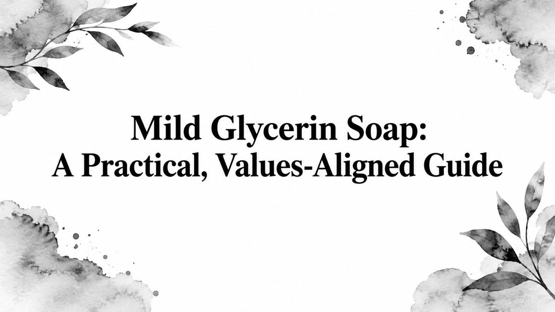 Mild Glycerin Soap: A Practical, Values-Aligned Guide
