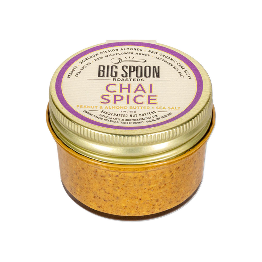 Big Spoon Roasters Handcrafted Mini Nut Butter – 3 oz TSA-Friendly Jar