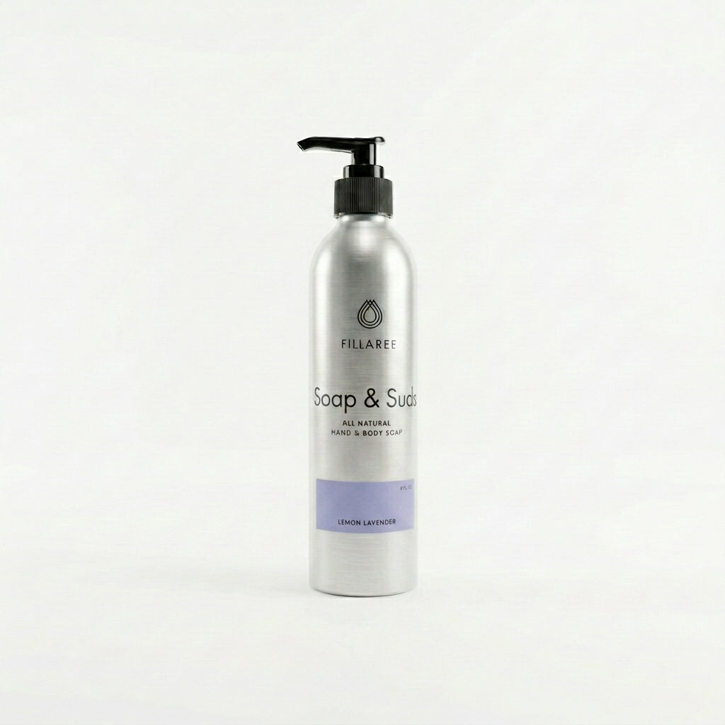 Soap & Suds – 8 oz Refillable Bottle