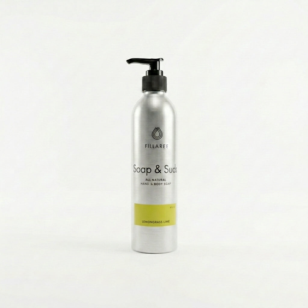 Soap & Suds – 8 oz Refillable Bottle