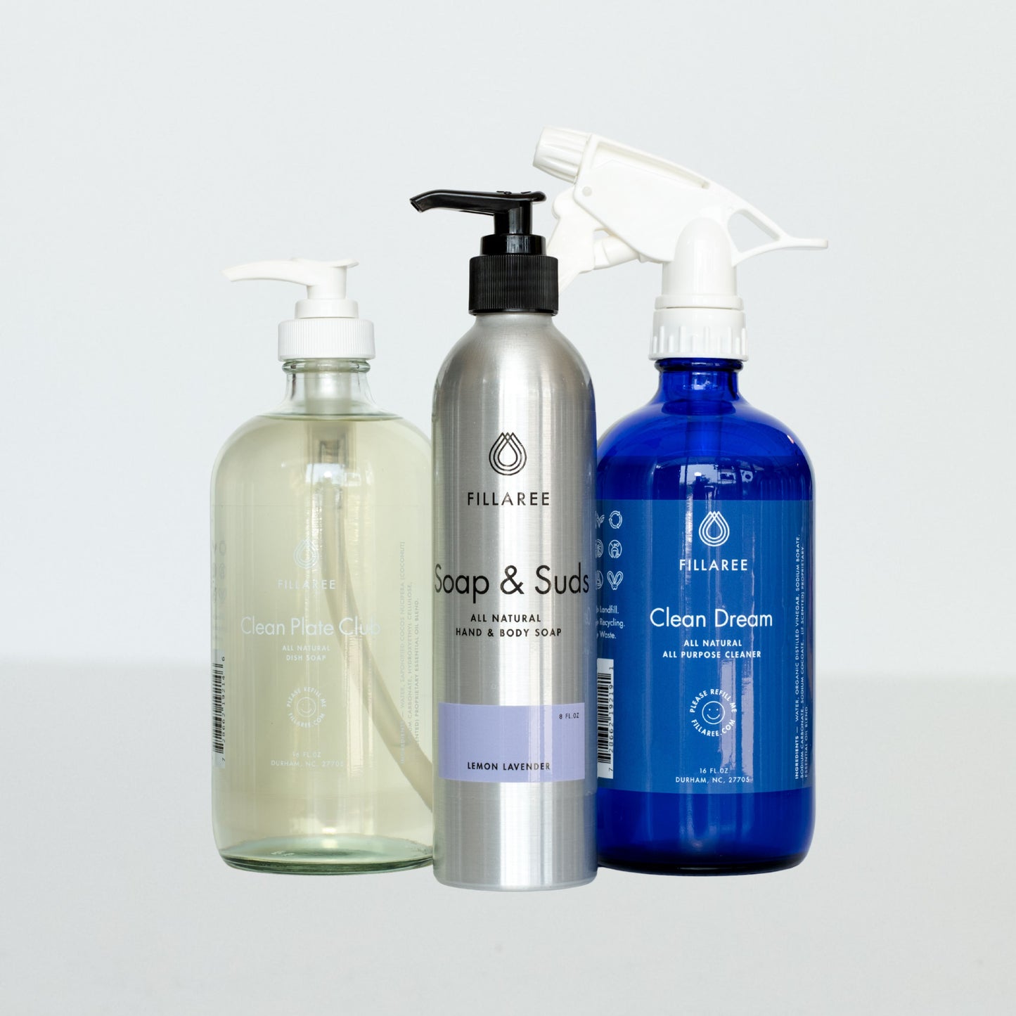 Fillaree Refillable Trio – Clean Home, Happy Planet