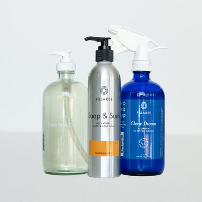 Fillaree Refillable Trio – Clean Home, Happy Planet