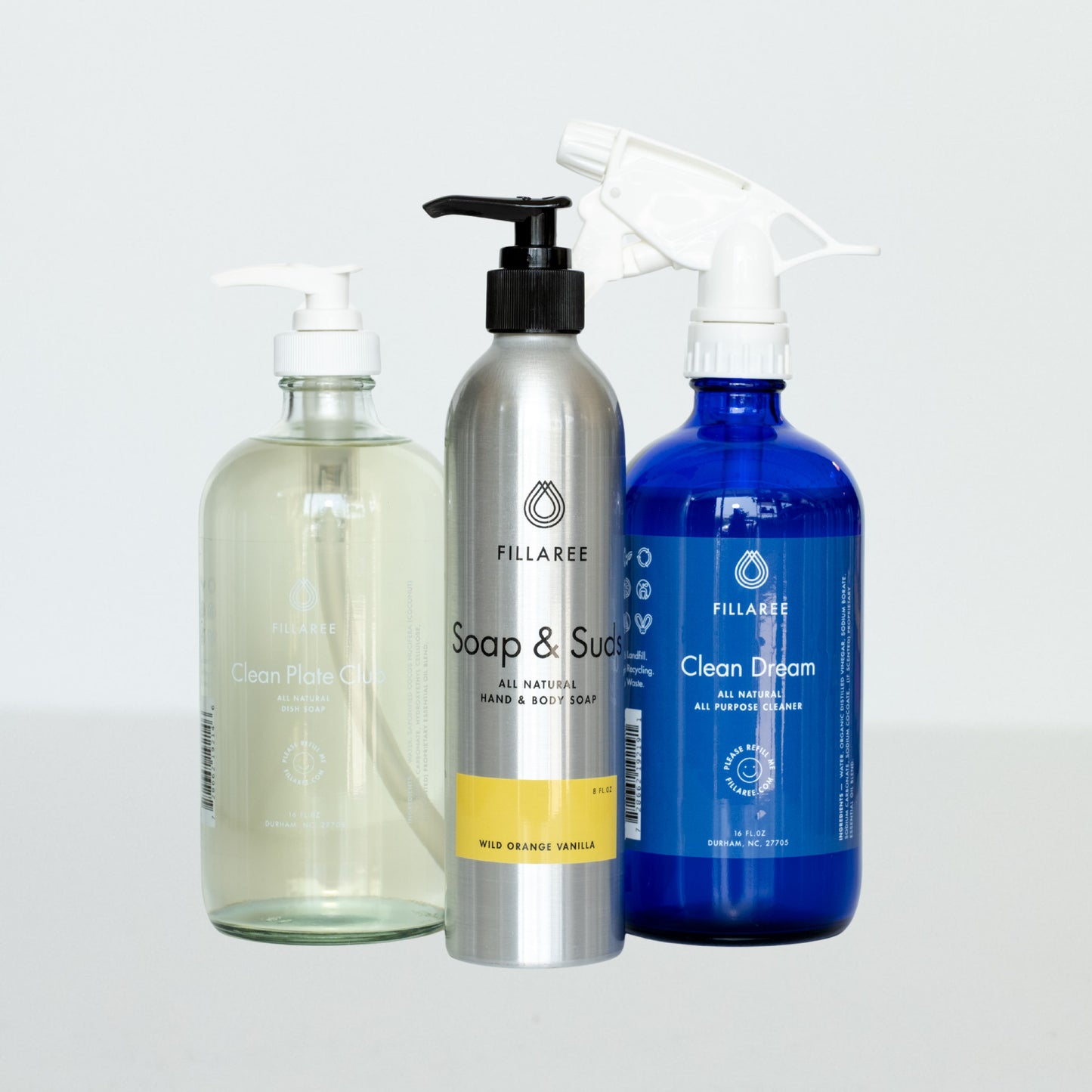 Fillaree Refillable Trio – Clean Home, Happy Planet