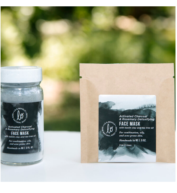 Activated Charcoal & Rosemary Face Mask Lo & Behold