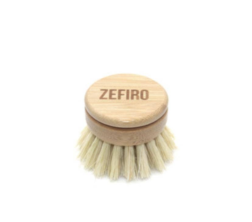 Zefiro Bamboo Replacement Head for Long Handle Dish Brush