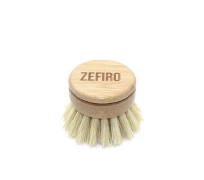 Zefiro Bamboo Replacement Head for Long Handle Dish Brush